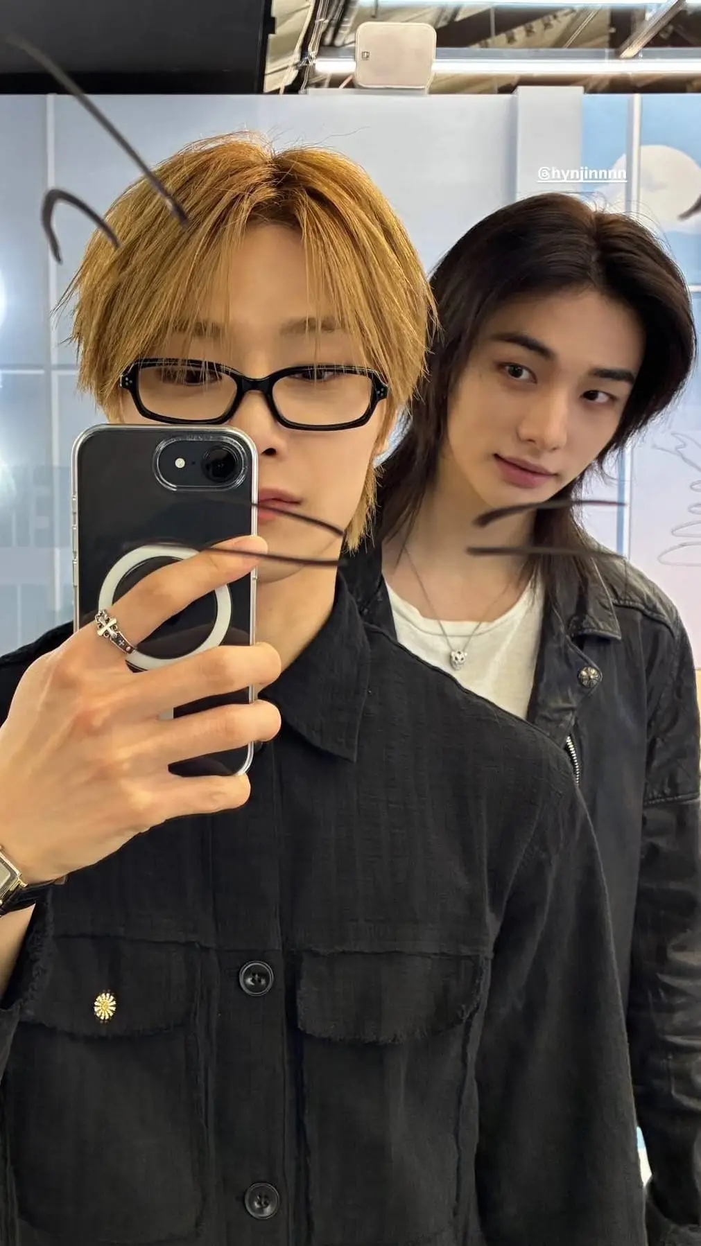 ai character: Hyunjin & Jeongin  background