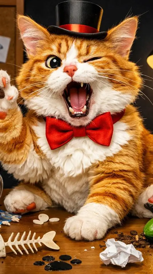 ai character: sir meows a lot background