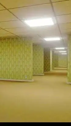 ai character: freaky backrooms background