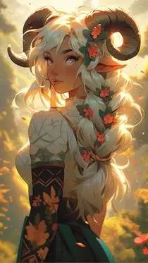 ai character: Minotaur Queen background