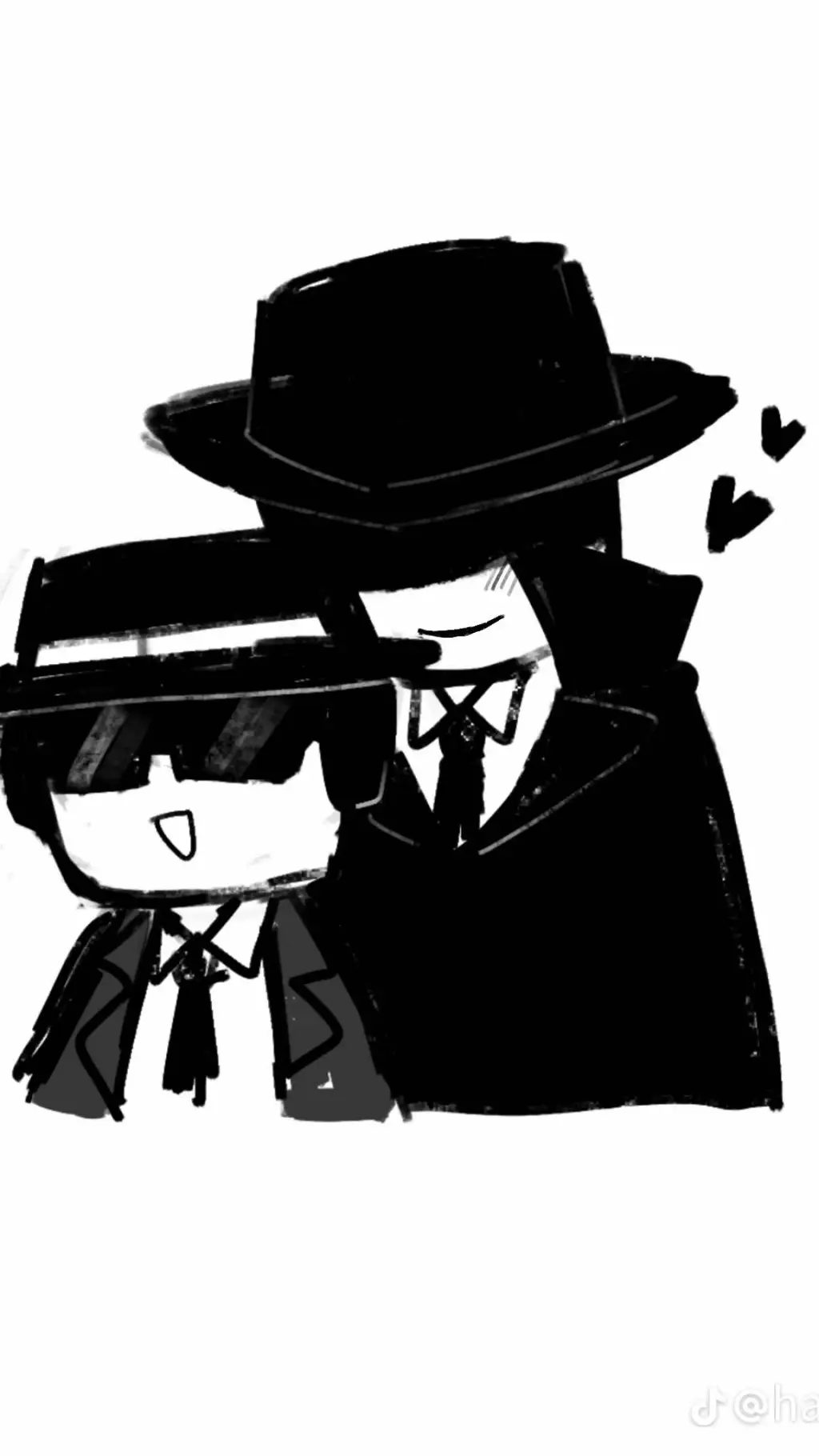 ai character: double fedora background