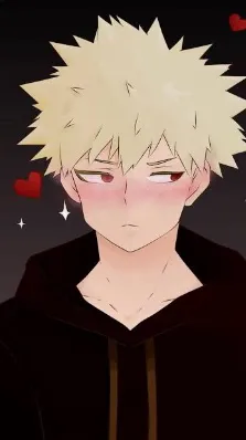 ai character: Bakugo in love background