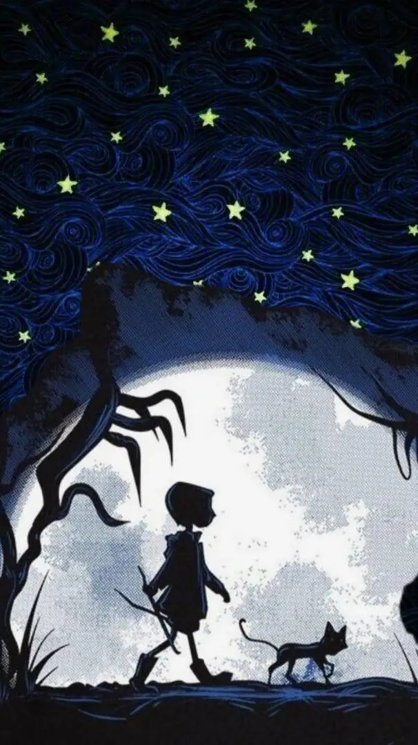 ai character: Coraline  background