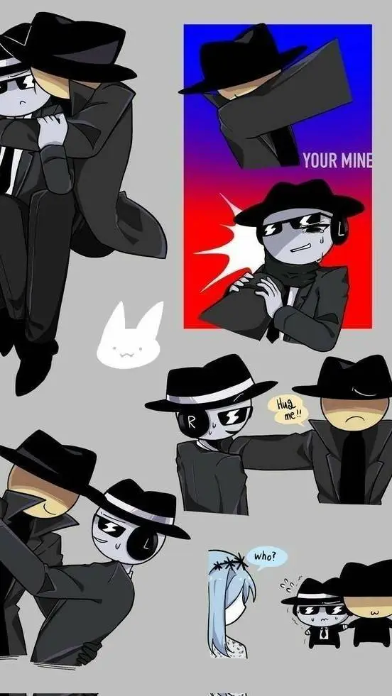 ai character: double fedora background