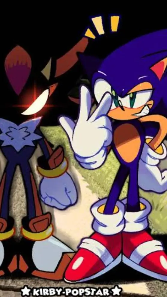 ai character: sonic and shadow background