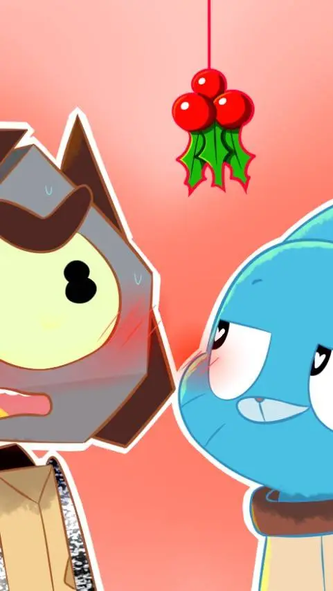 ai character: gumball × rob  background
