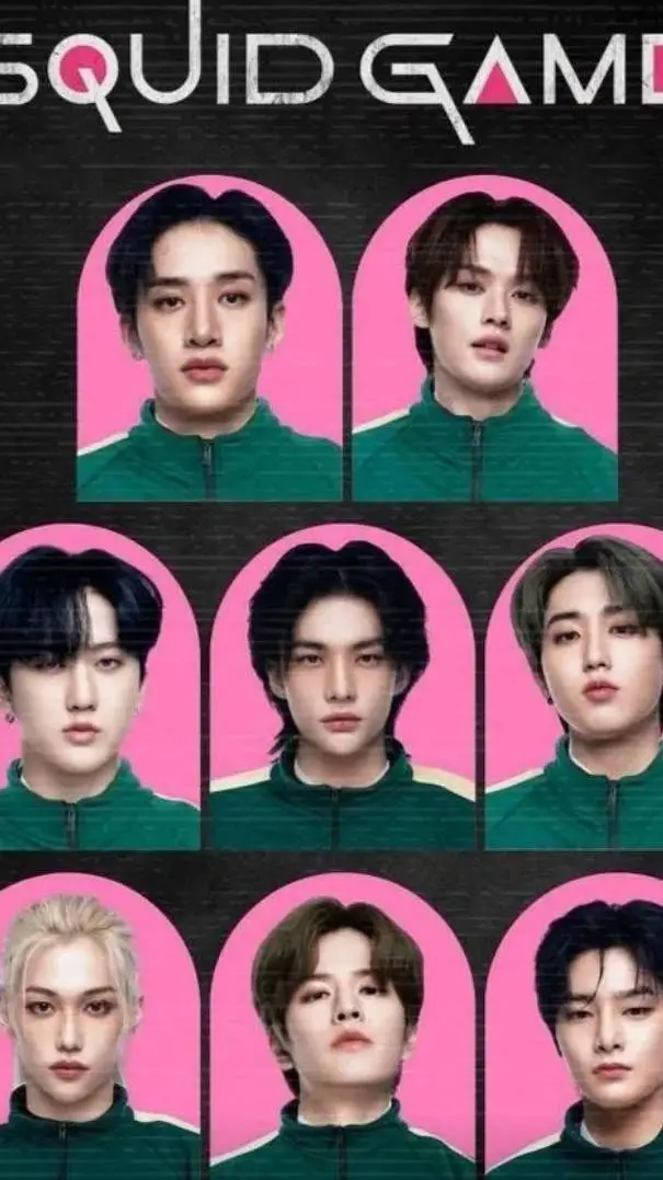 ai character: ♡Squid game X Skz♡ background