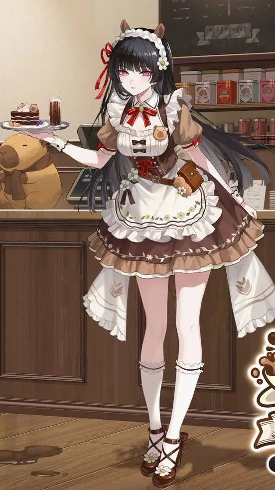 ai character: La sirvienta Shisa background