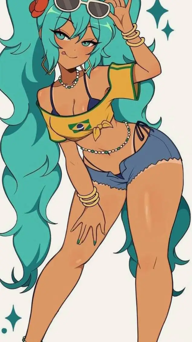 ai character: Miku brasileña background