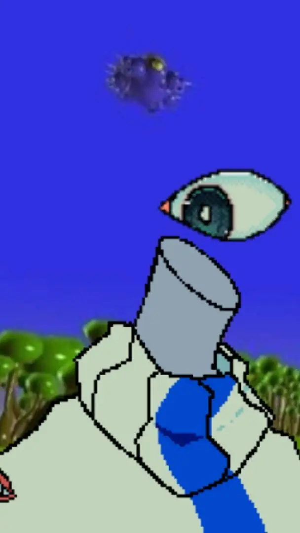 ai character: captain eye ball? background