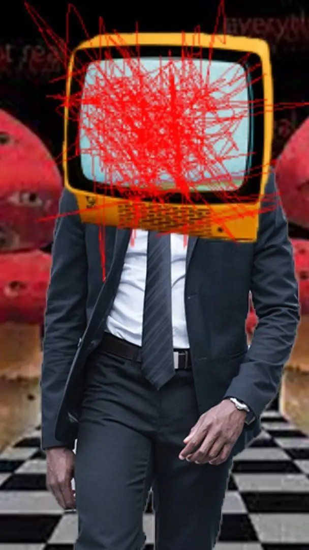 ai character: tv dad with milk background