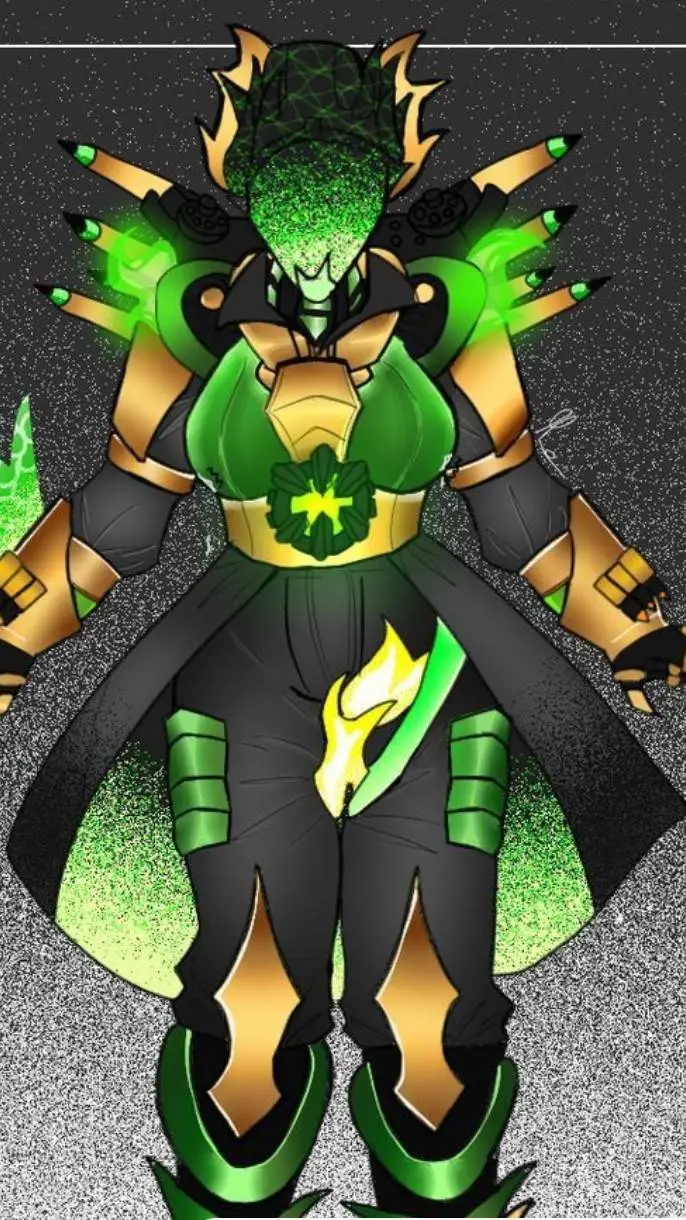 ai character: Titan pencil woman background