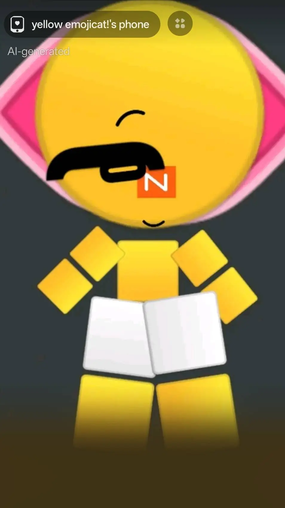 ai character: emojicat baby background