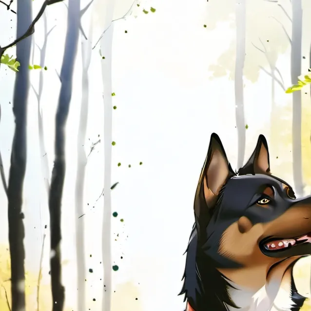chat with ai character: dog in the forrest