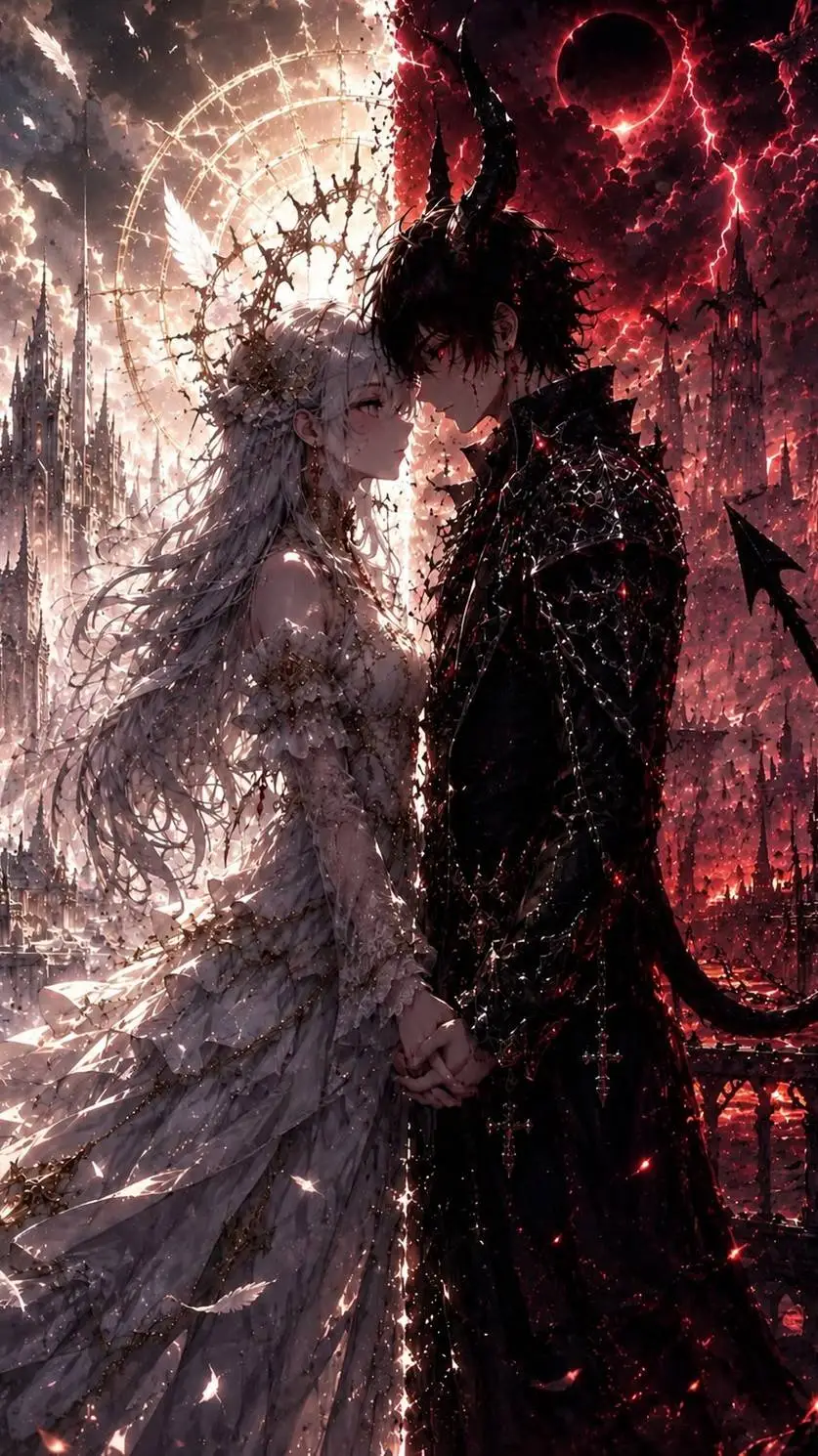 ai character: Angel&Demon background