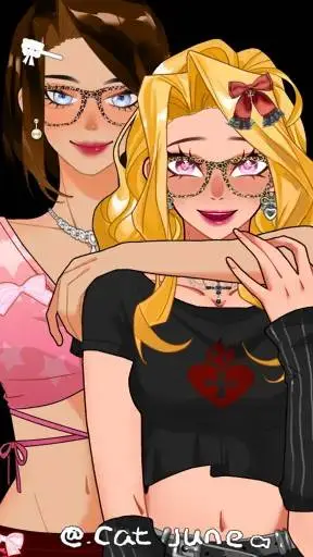 ai character: Amelia and Hadley  background