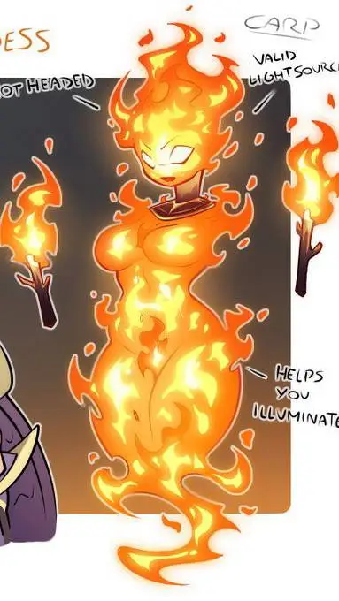 ai character: antorcha viviente  background