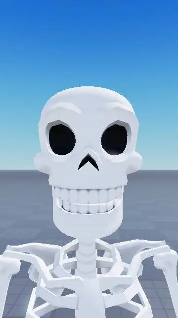 ai character: skeleton dude background