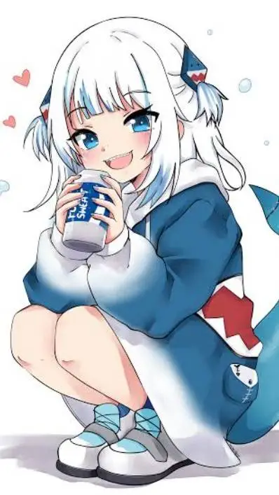 ai character: Gawr gura  background