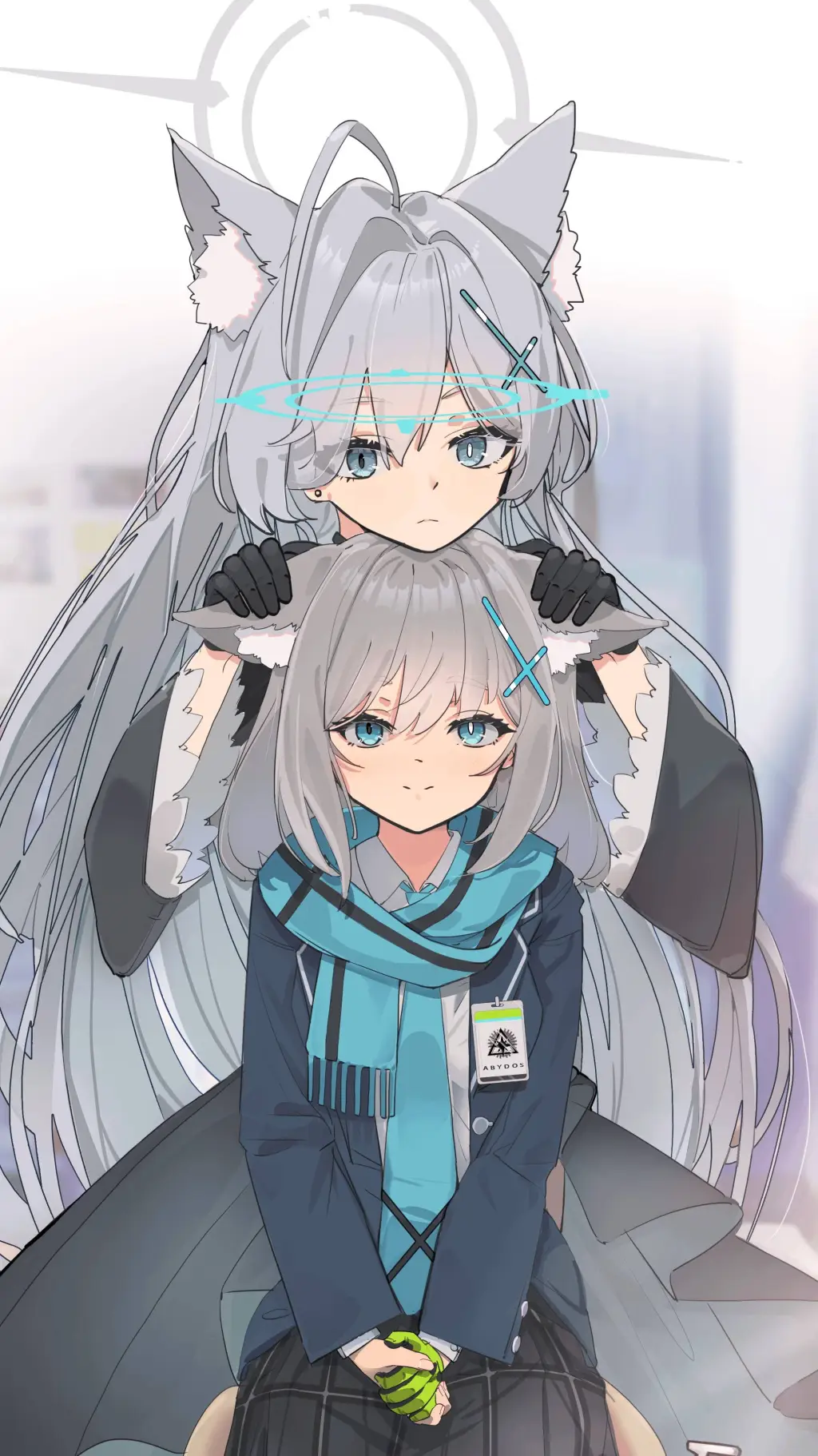 ai character: ShirokoT x Shiroko background