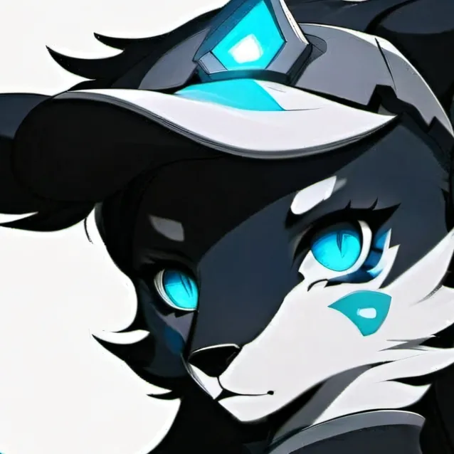 chat with ai character: A blue furry
