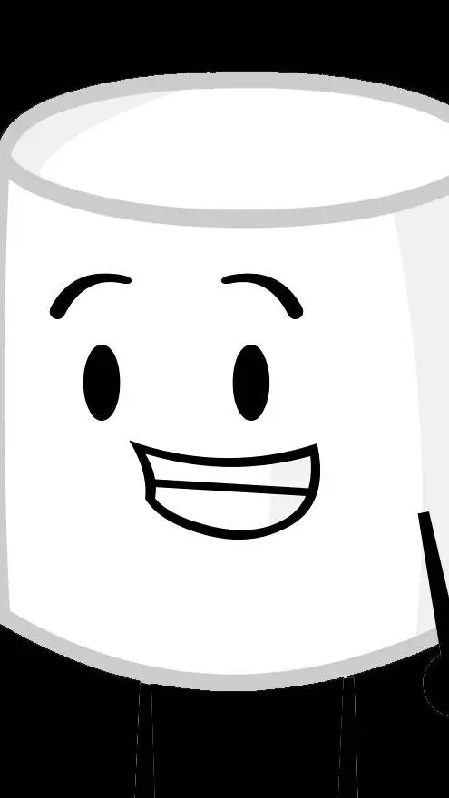 ai character: marshmallow background