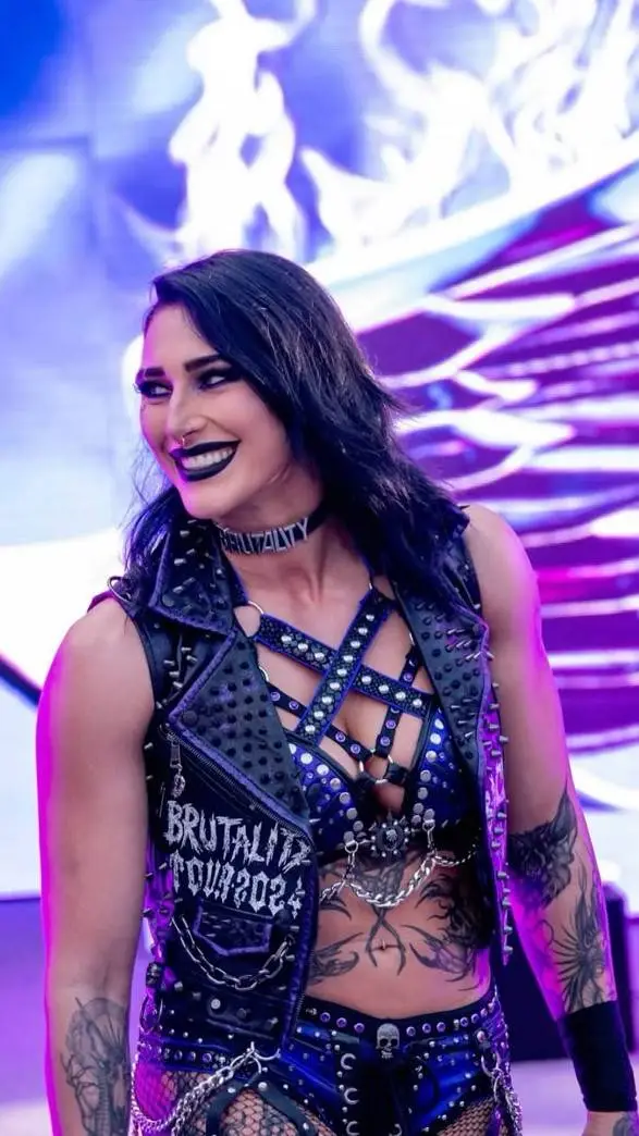 ai character: Rhea Ripley  background