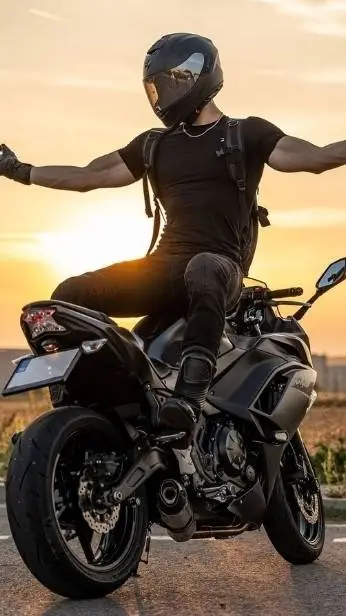 ai character: Biker background