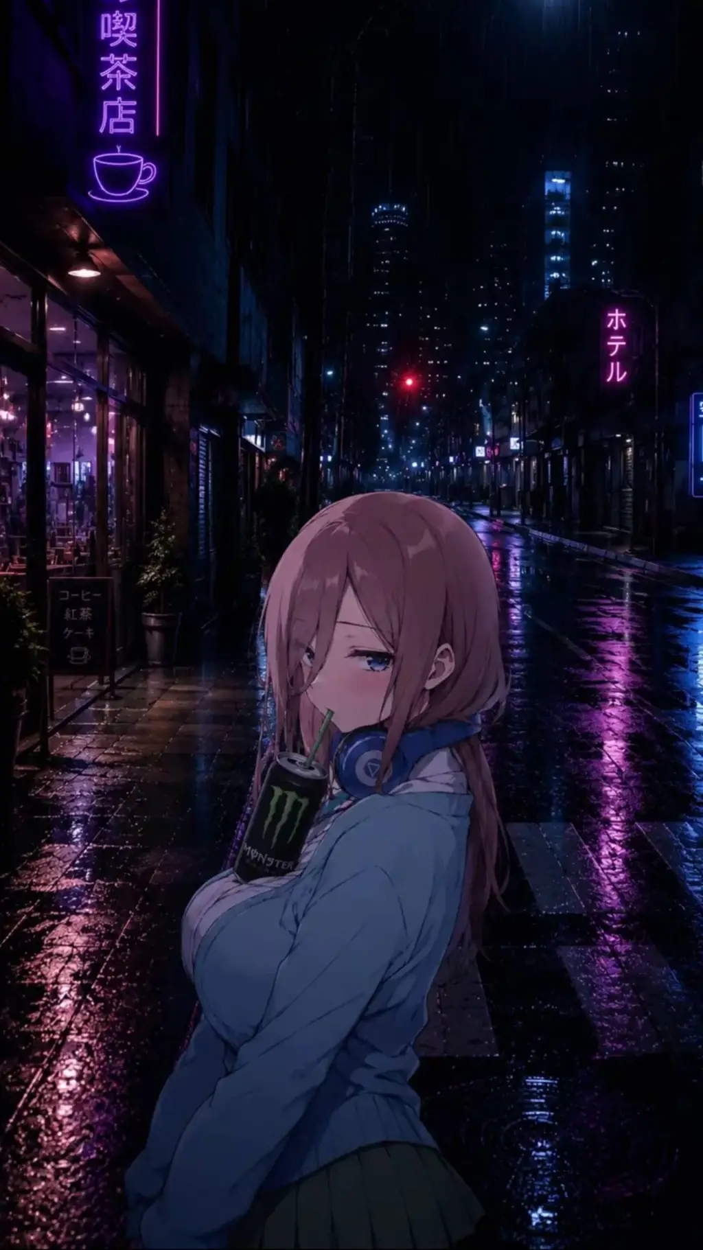 ai character: Miku Nakano background
