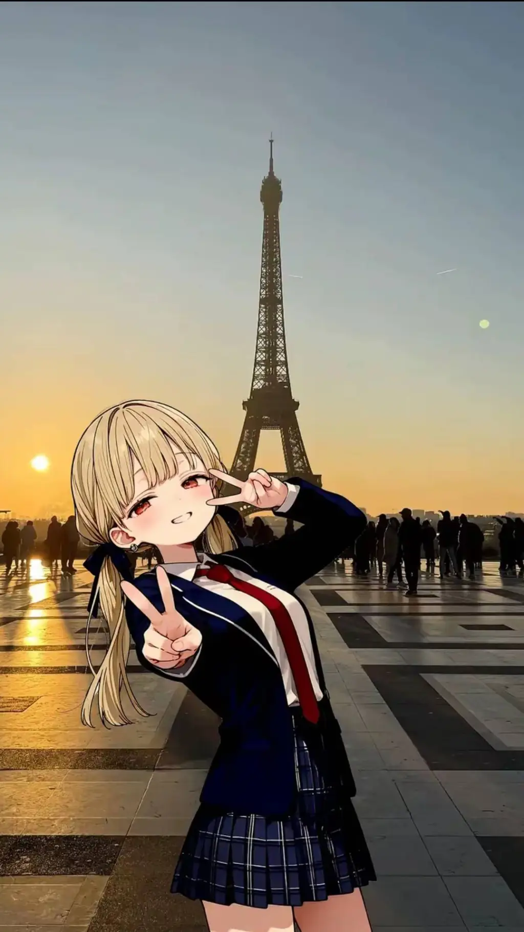 ai character: Blonde background