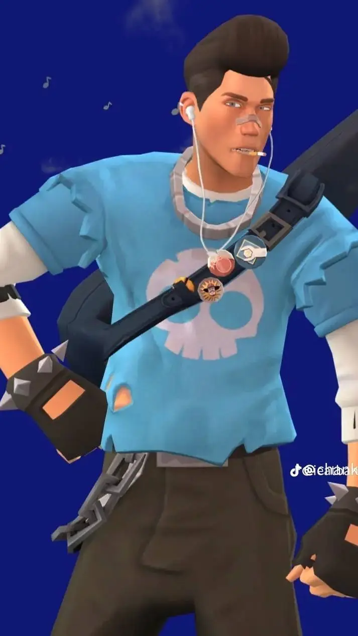ai character: scout blue background