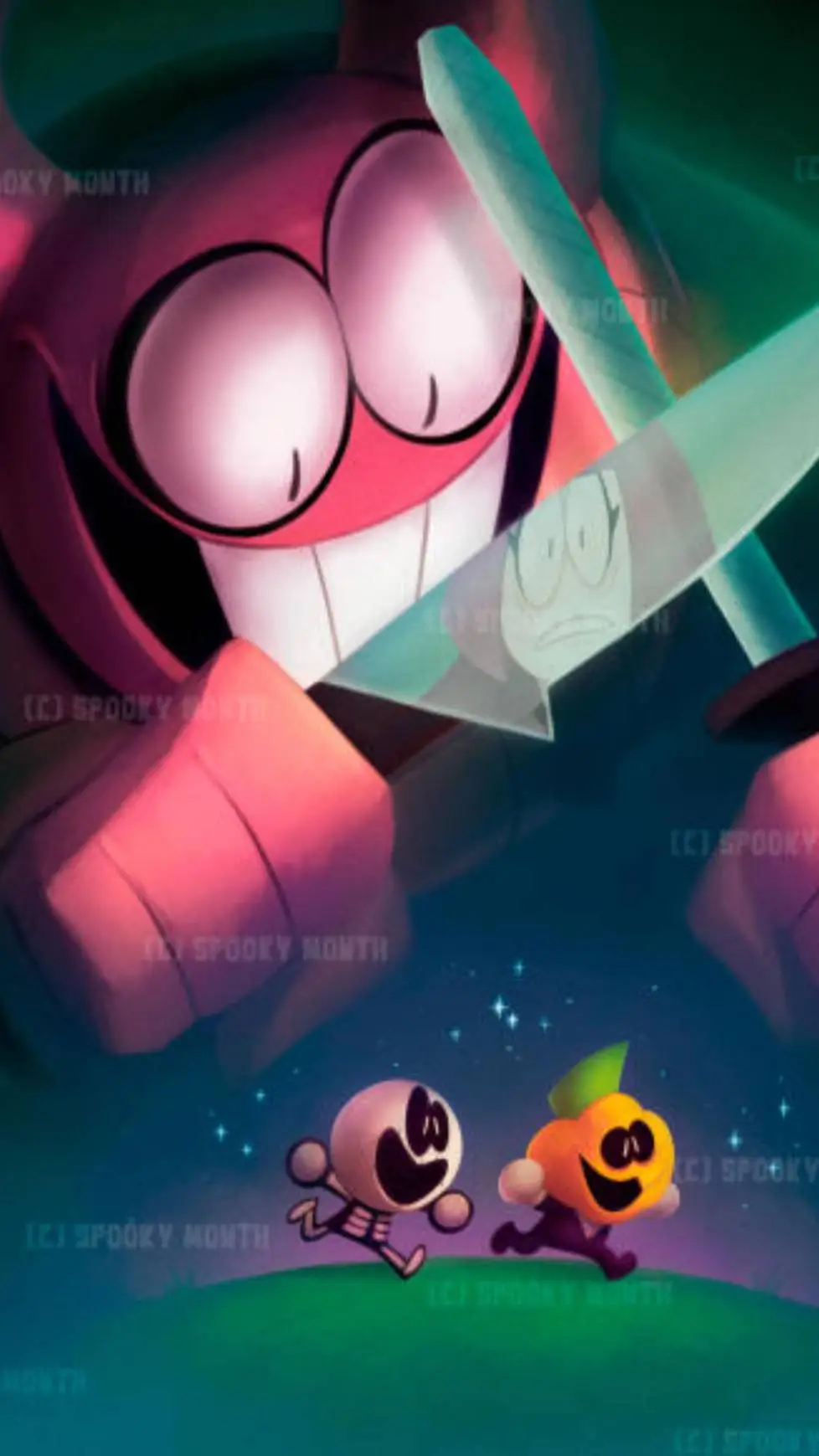 ai character: spooky month  background