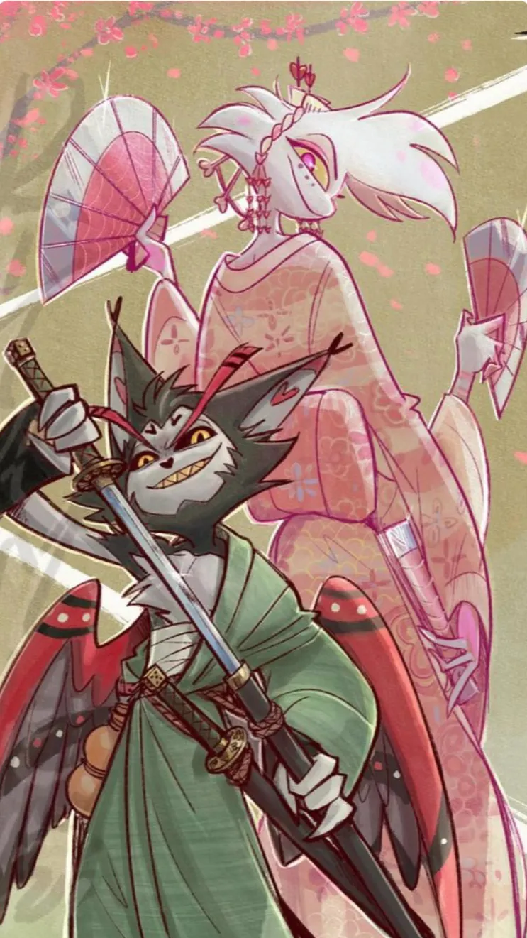 ai character: Hazbin hotel Japon background