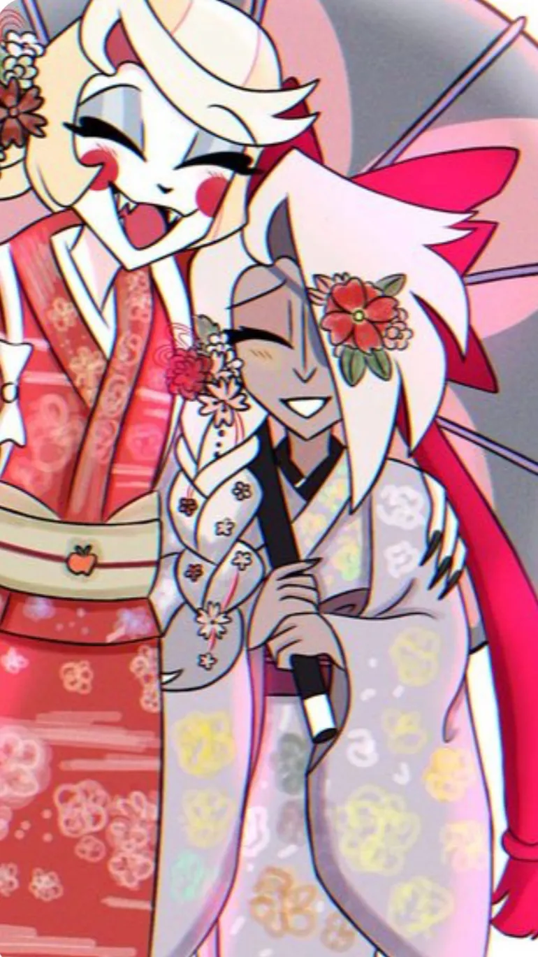 ai character: Charlie et Vaggie  background