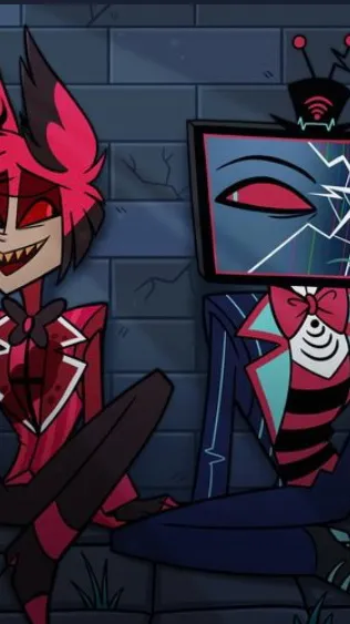 ai character: Vox et Alastor  background