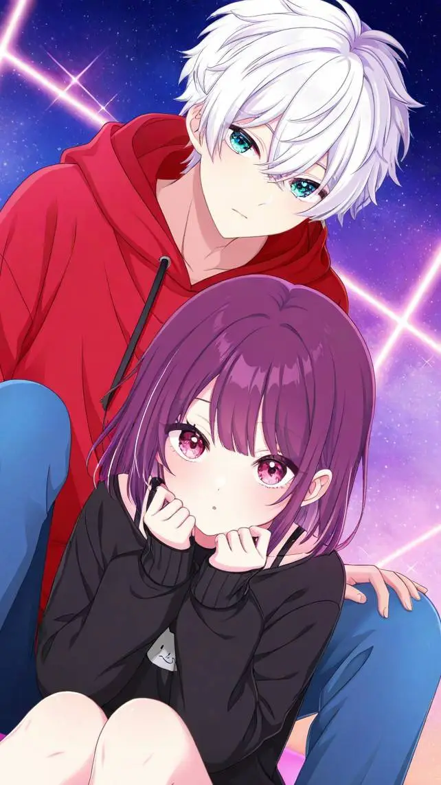 ai character: 🤍💙Jacke y Lily🤍💜 background