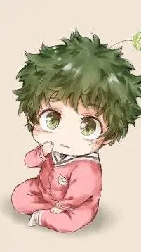 ai character: Baby deku 💚 🥦 background