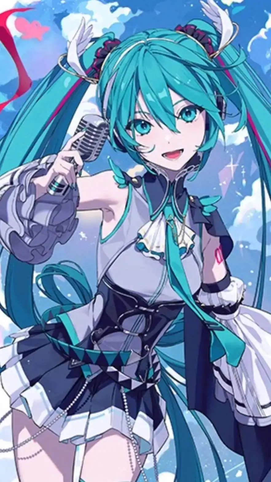 ai character: 💙Miku💙 background