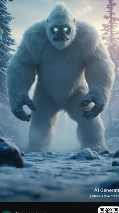 ai character: Hunting yeti. background