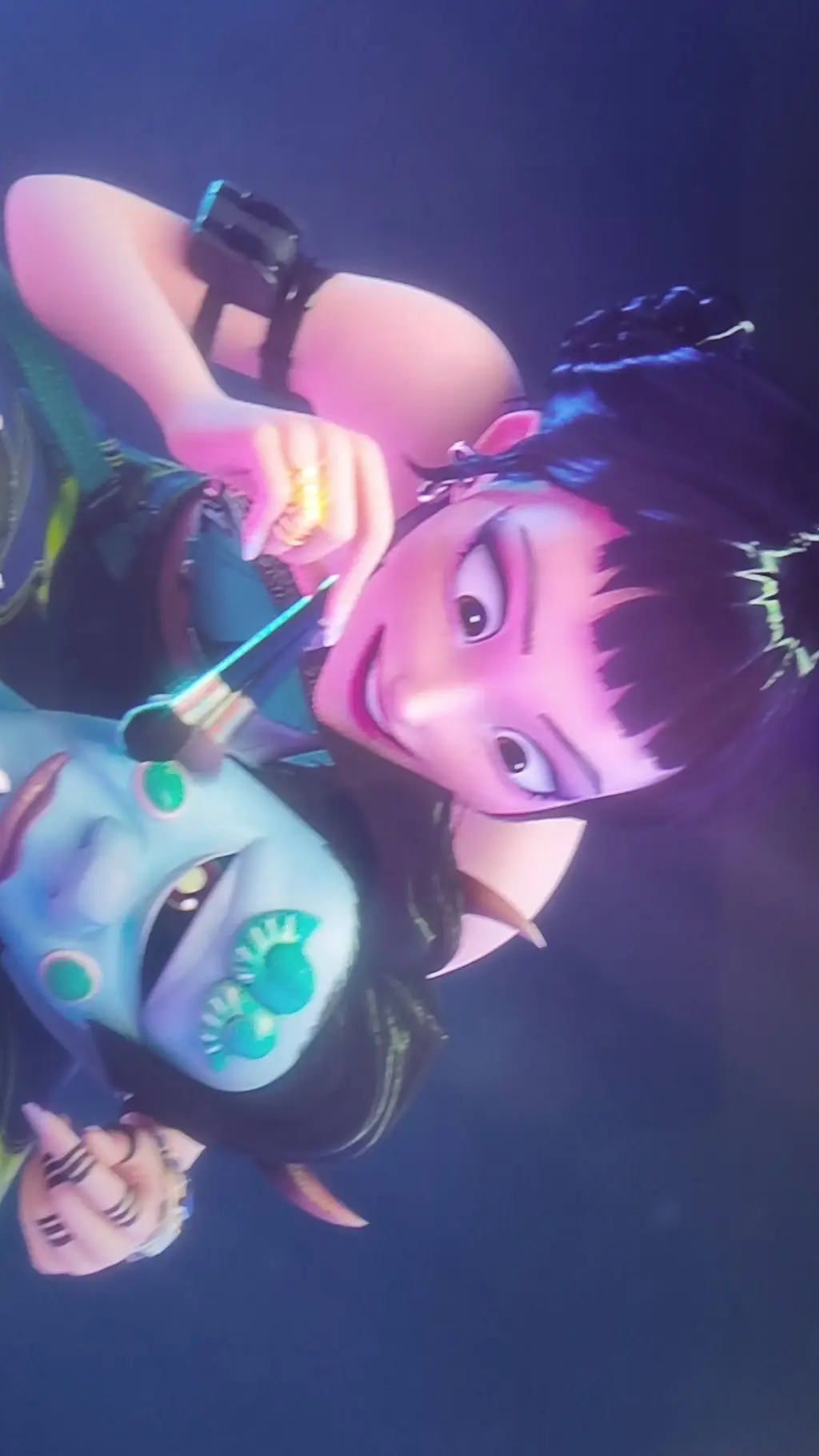 ai character: Zoey, demon  background