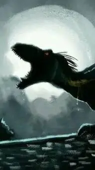 ai character: indo raptor  background