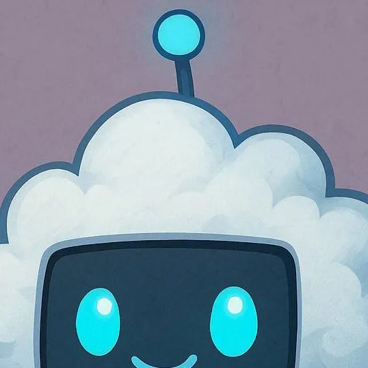 chat with ai character: robot nube feliz