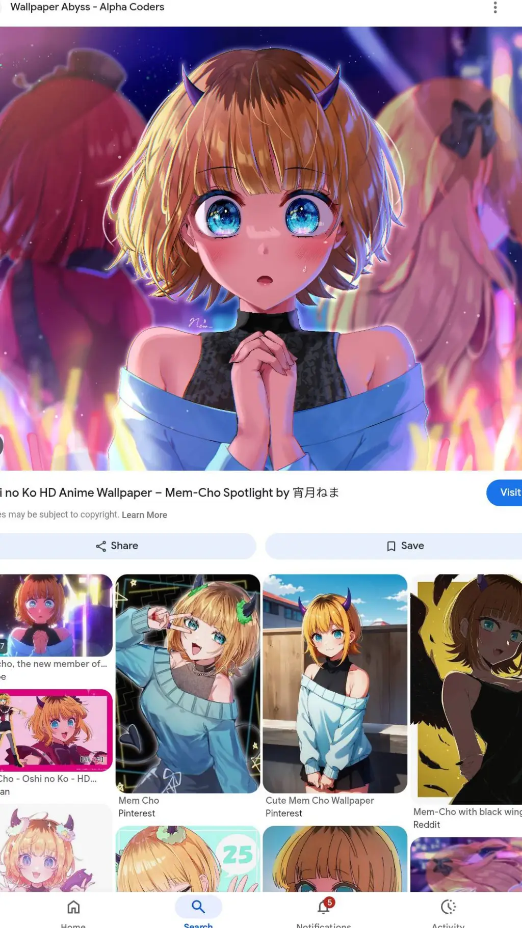 ai character: mem cho background