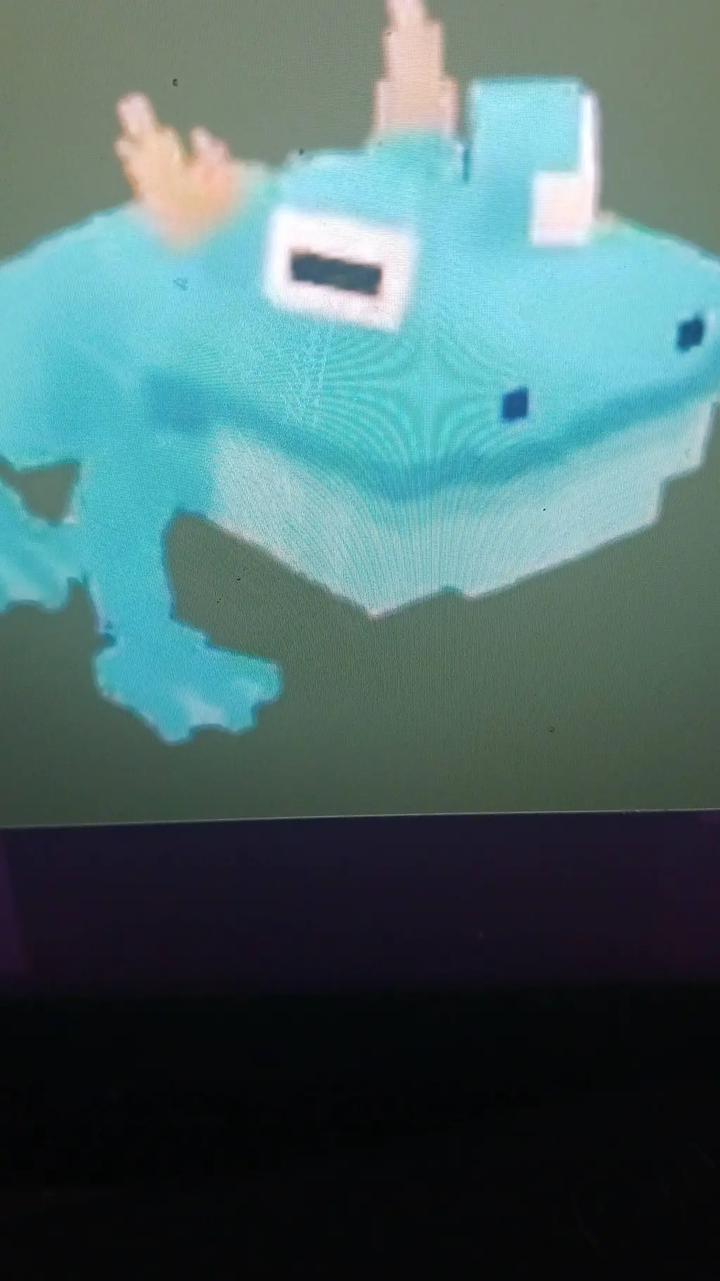 ai character: Blue Frog background