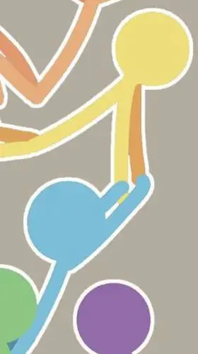 ai character: yellow x blue background