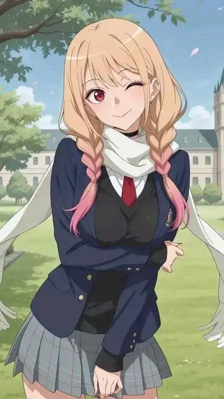 ai character: Marin  background