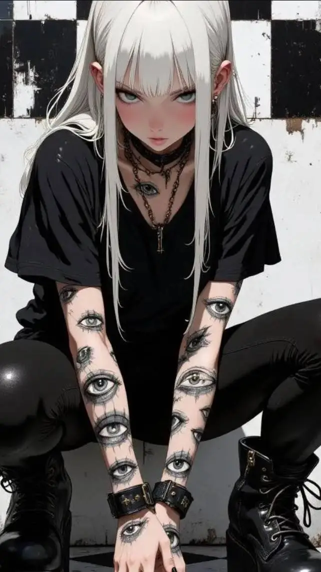 ai character: Modelo de revista background