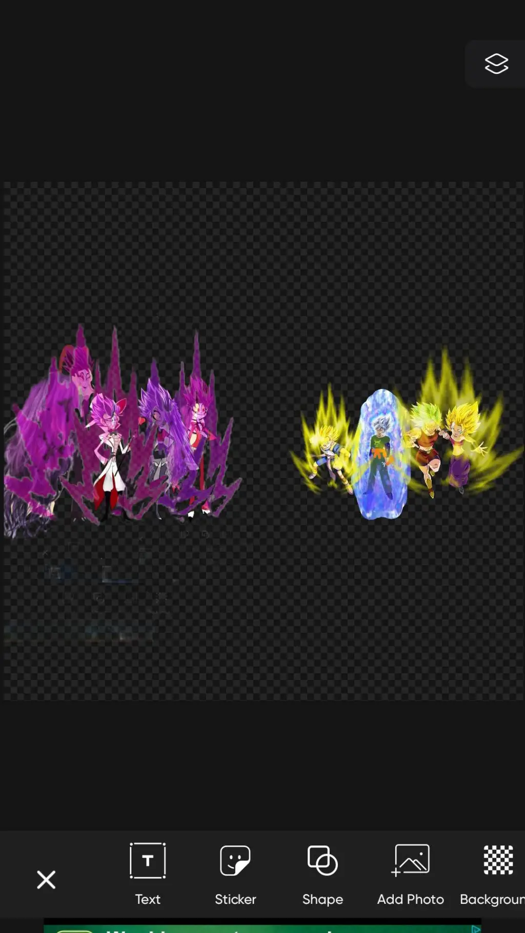 ai character: saiyans vs humans background