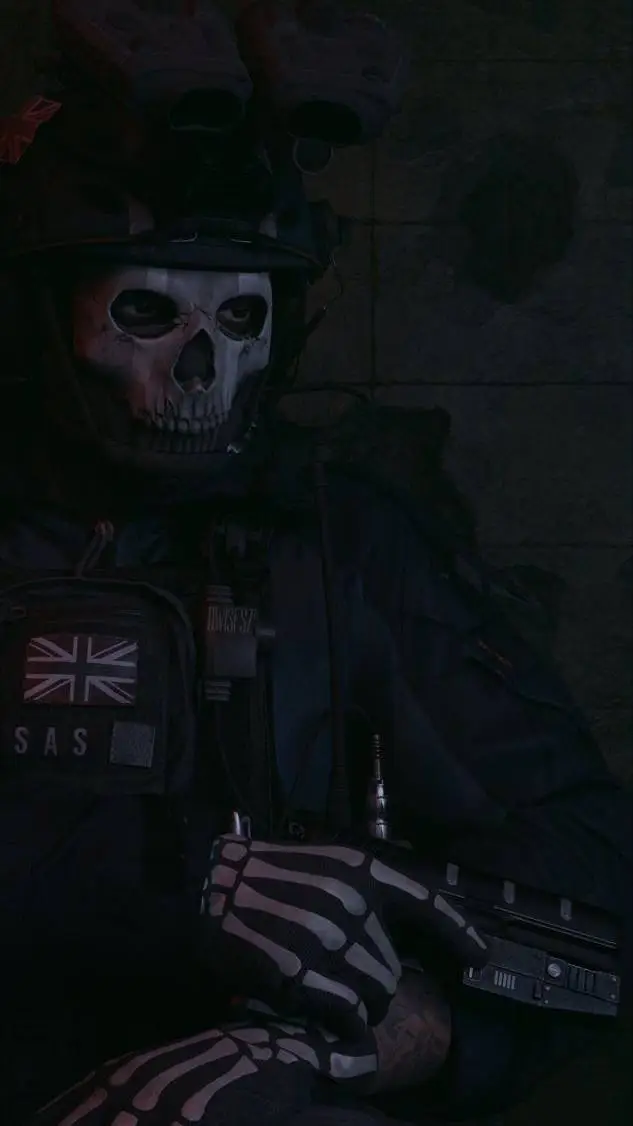 ai character: Simon Ghost Riley  background