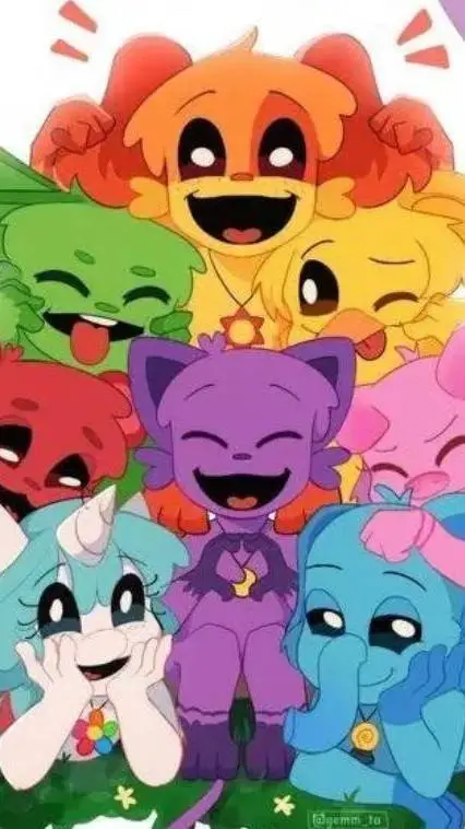 ai character: smiling critter  background